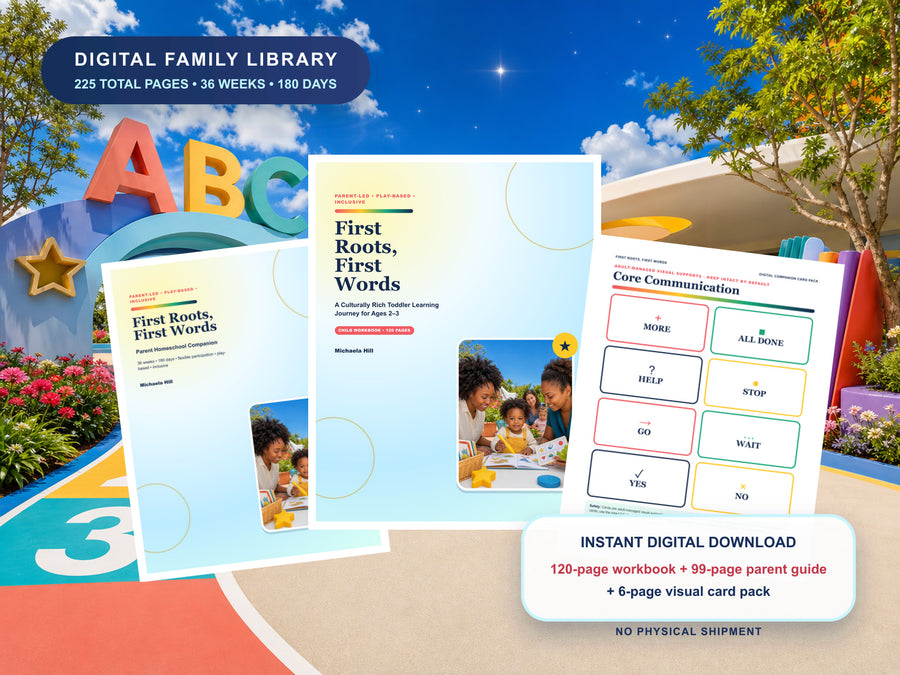 First Roots, First Words — 36-Week Homeschool Curriculum for Ages 2–3