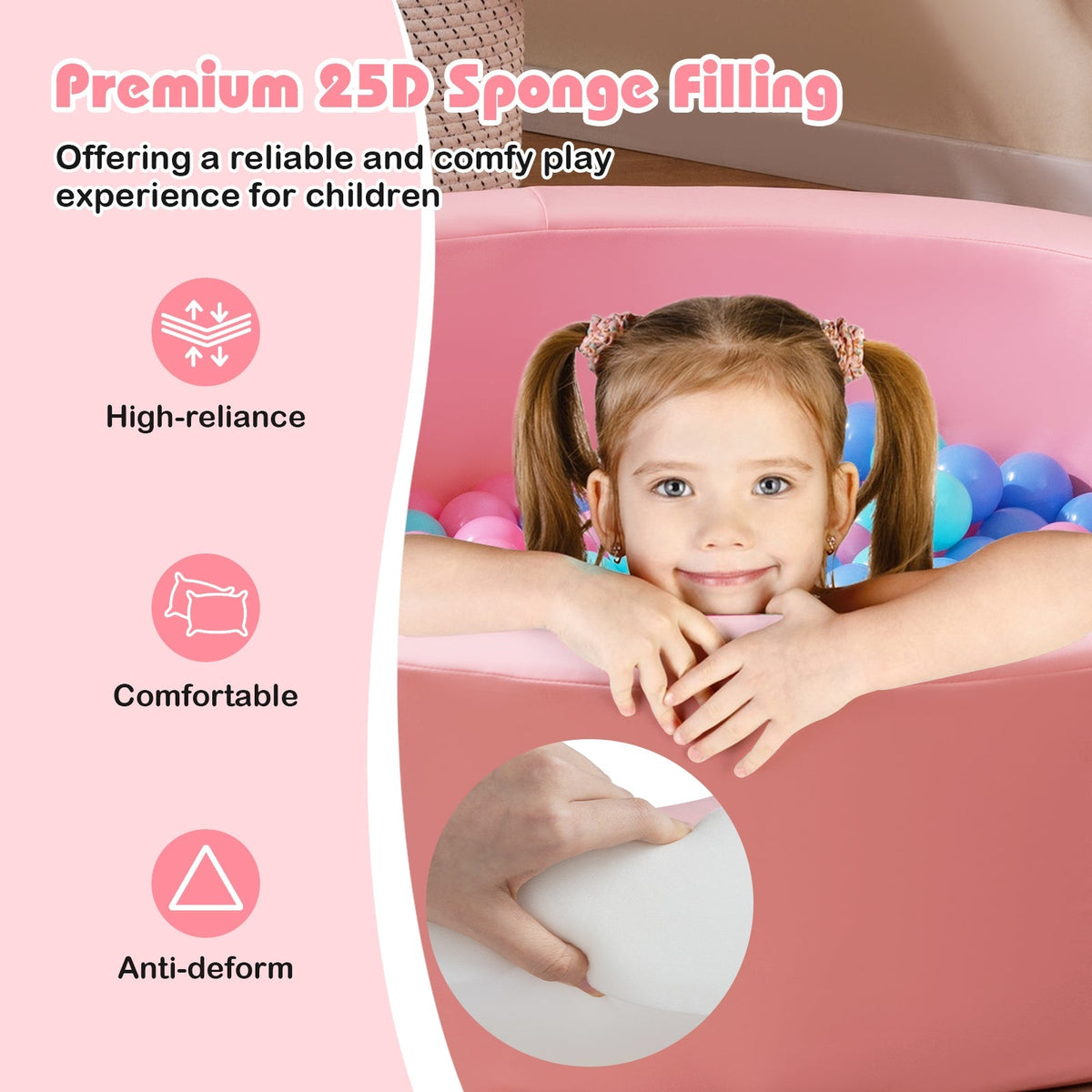 Soft Foam Ball Pit | 200-Ball Sensory Play Set — alternate product view 12