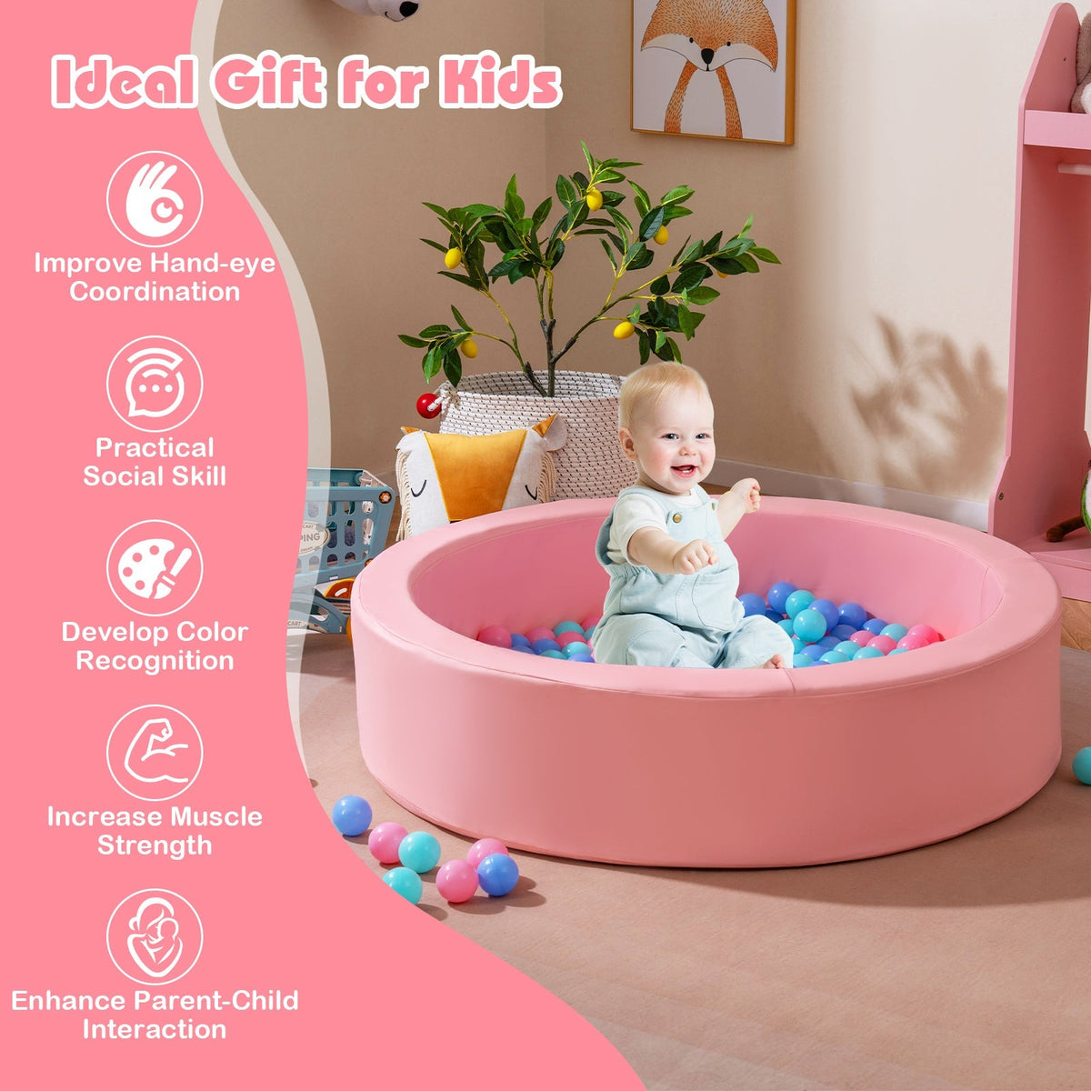 Soft Foam Ball Pit | 200-Ball Sensory Play Set — alternate product view 16