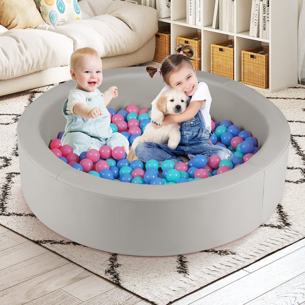 Soft Foam Ball Pit | 200-Ball Sensory Play Set — alternate product view 3