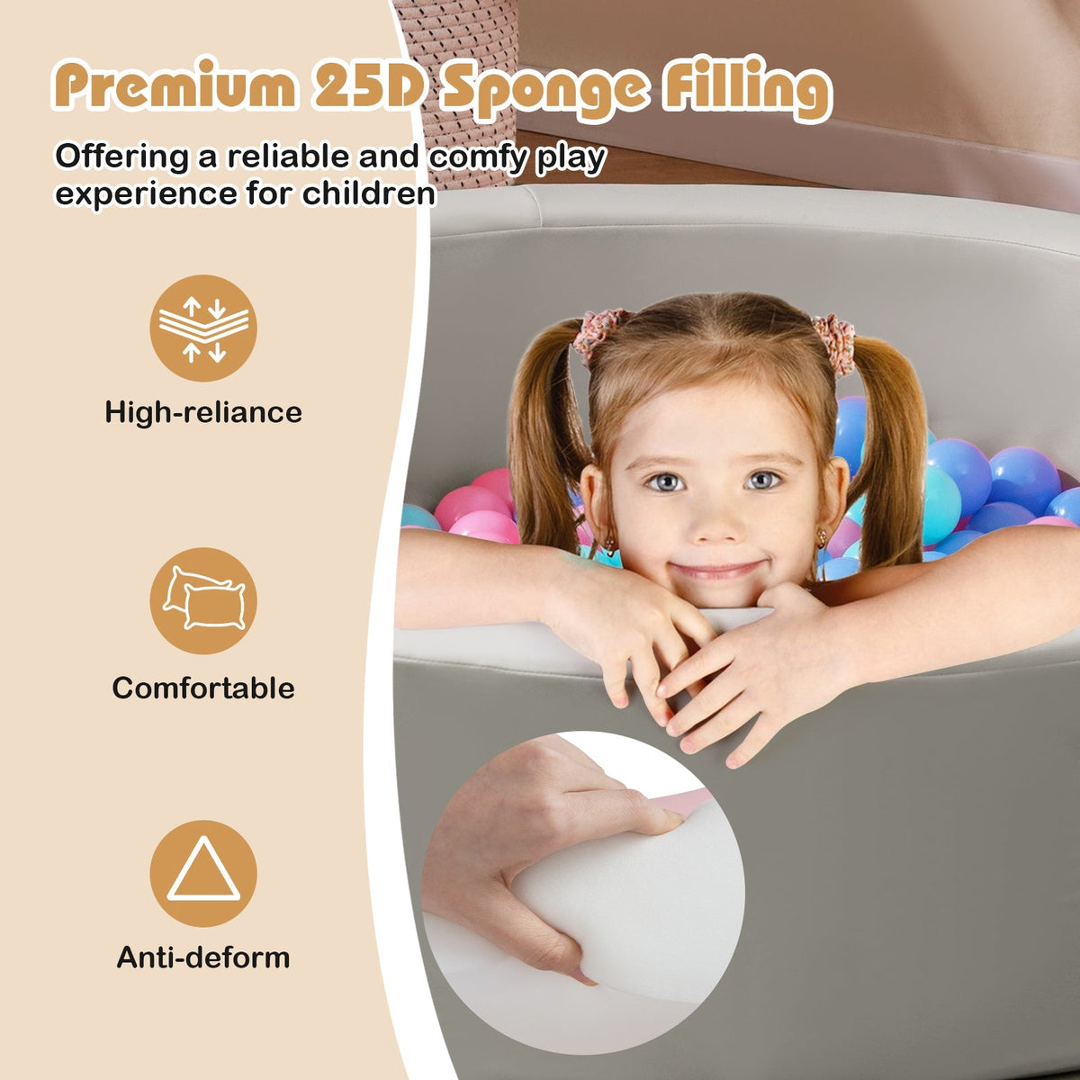 Soft Foam Ball Pit | 200-Ball Sensory Play Set — alternate product view 11