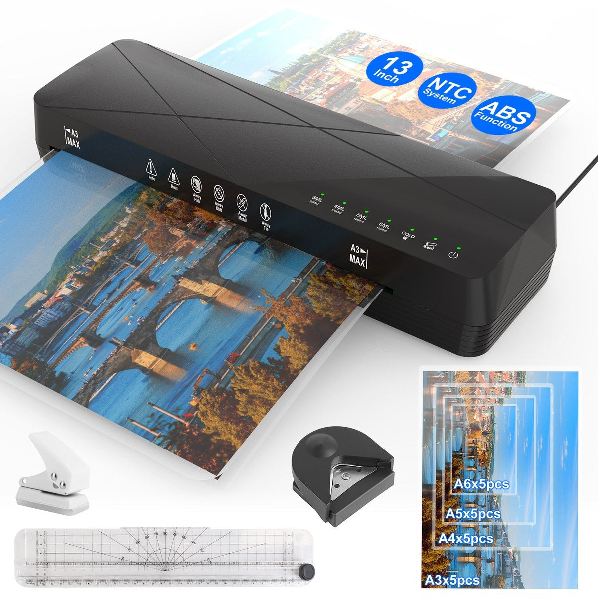 Luminara 13-Inch Learning Laminator | Hot + Cold — alternate product view 2