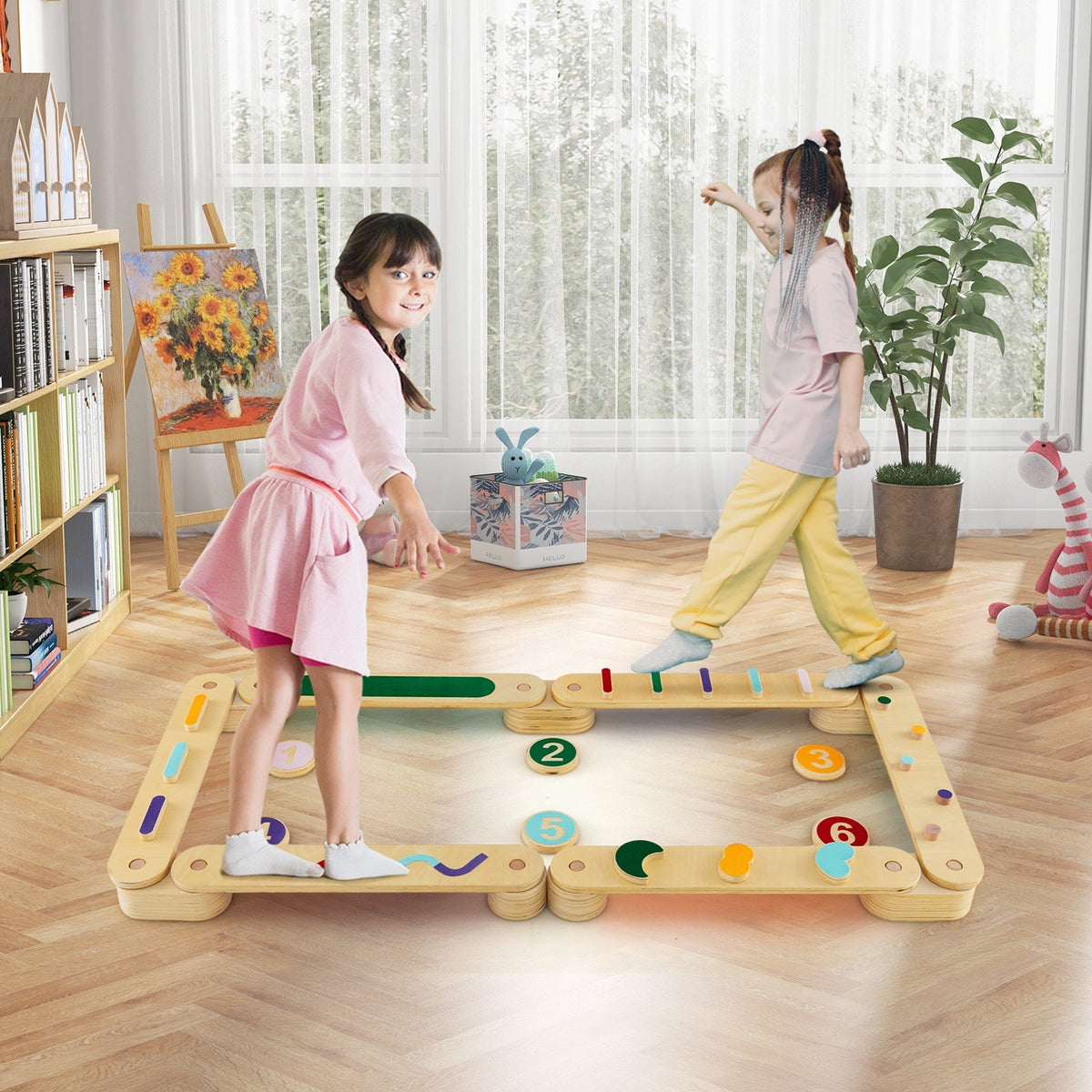 Wooden balance path
