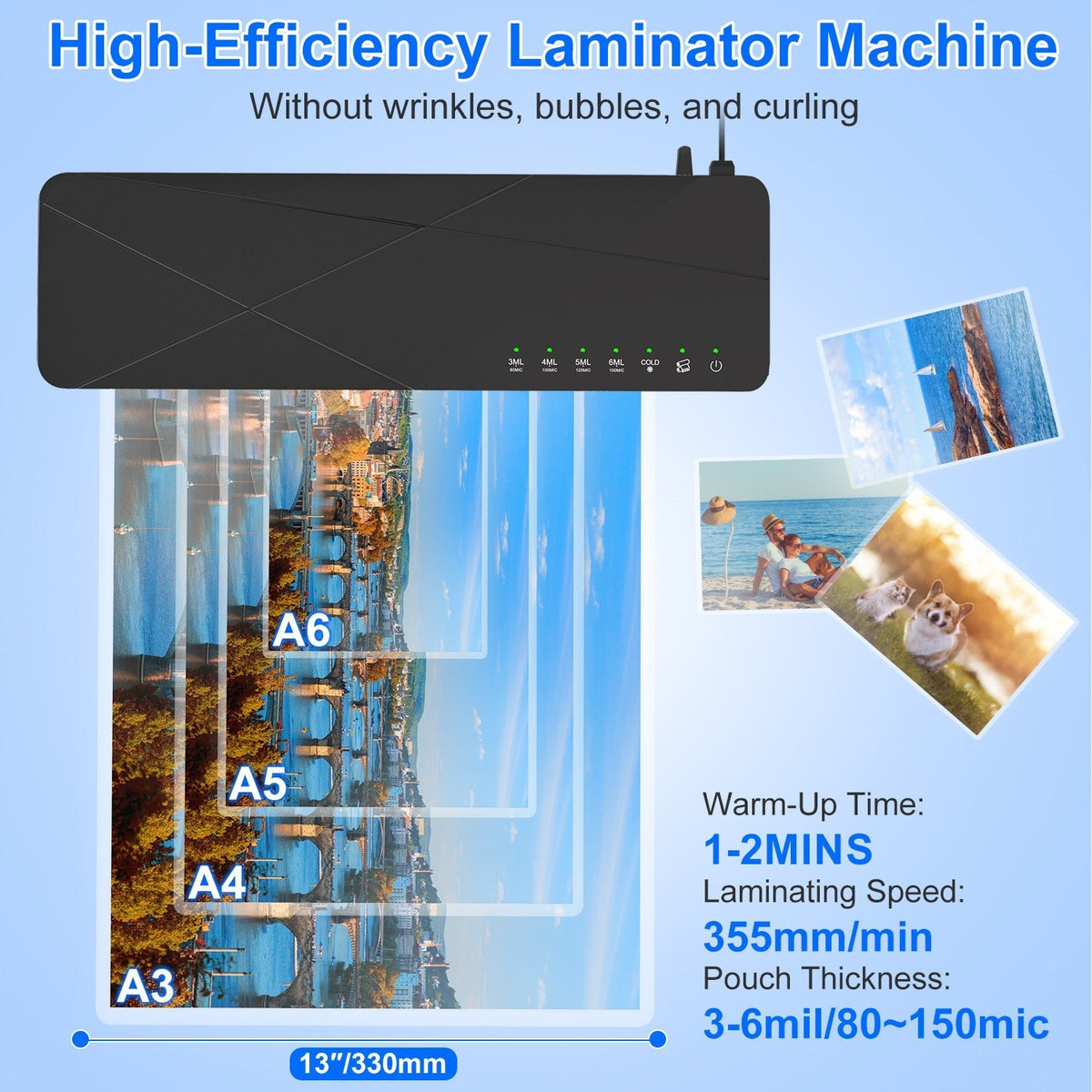 Luminara 13-Inch Learning Laminator | Hot + Cold — alternate product view 6