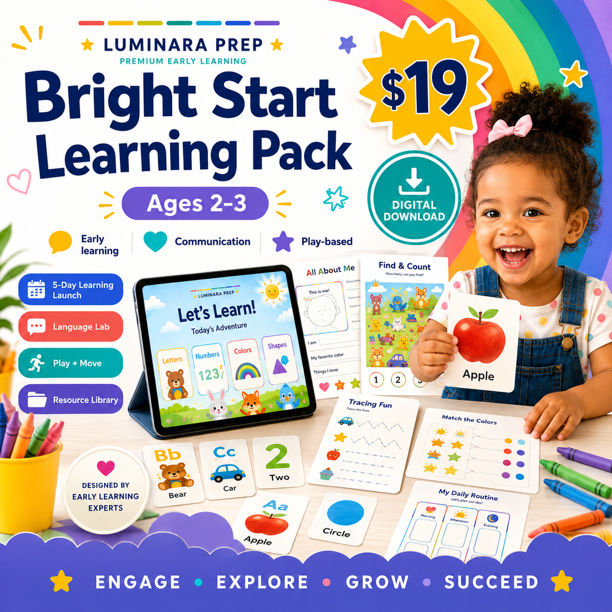 Bright Start Learning Pack included in the bundle