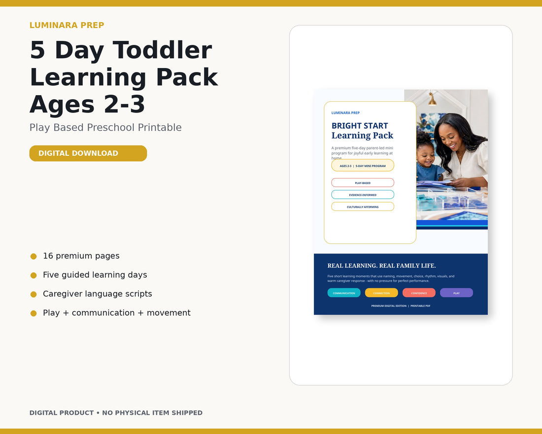 Luminara Prep Bright Start Learning Pack Ages 2-3