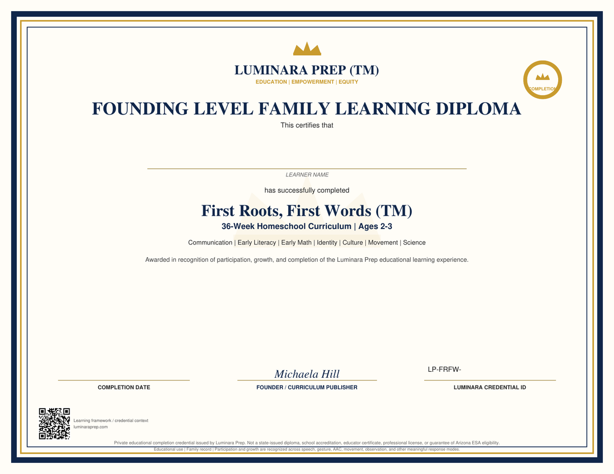 Founding Level Family Learning Diploma included
