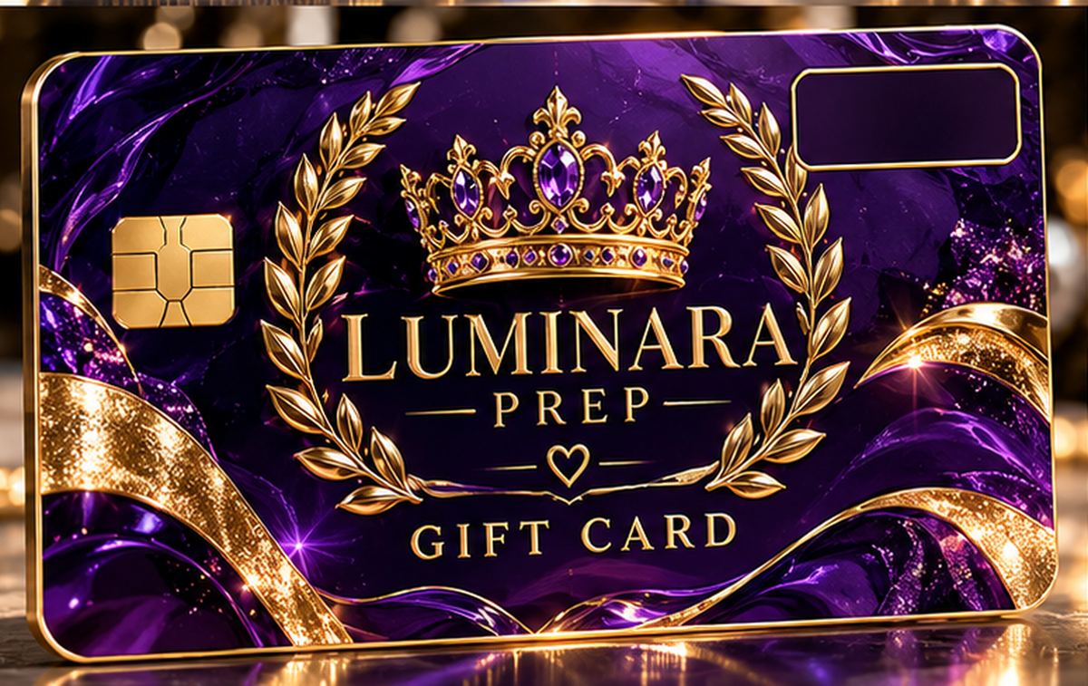 Luminara Prep Royal Crown gift card design