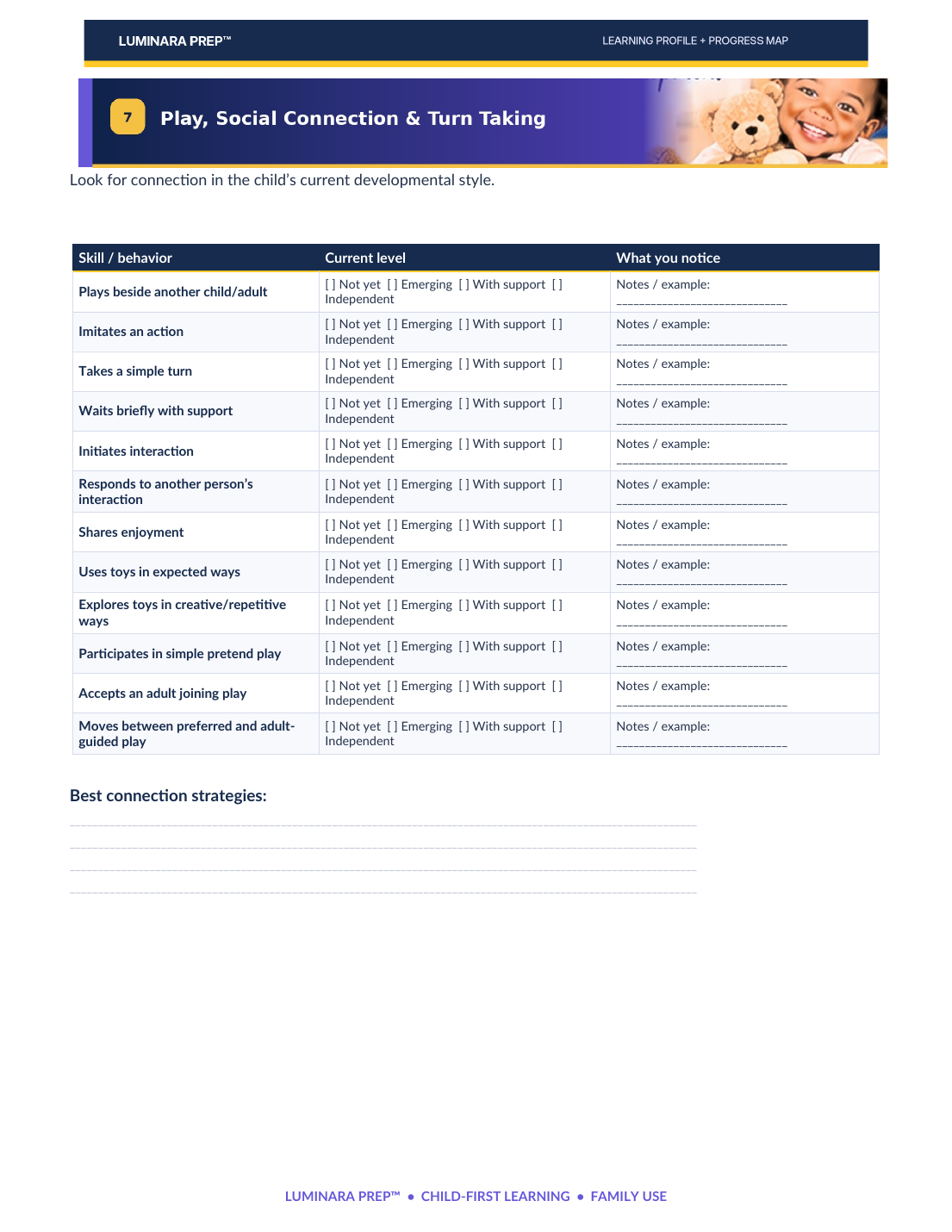 Luminara Learning Profile inclusive play and social connection preview