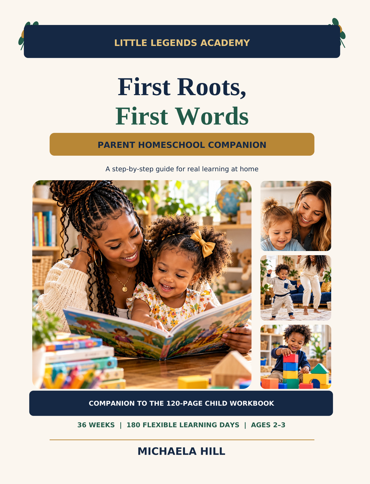 First Roots, First Words Parent Homeschool Companion by Michaela Hill — premium cover