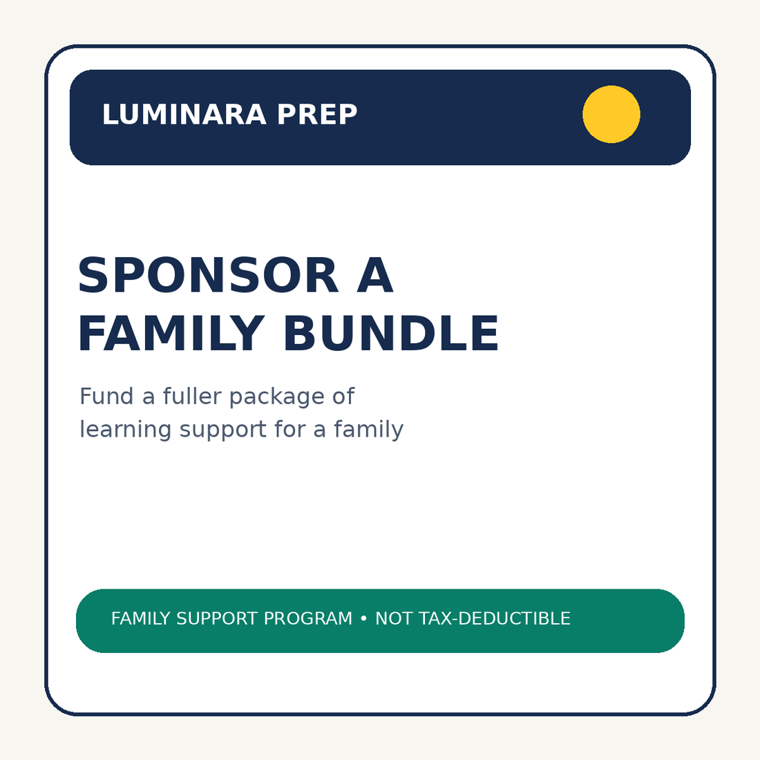 Sponsor a Luminara Family Bundle