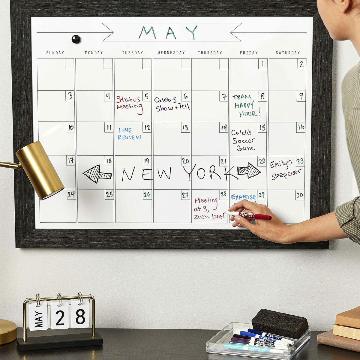 Luminara Dry-Erase Learning Markers | 4-Color Fine-Point Set — alternate product view 5