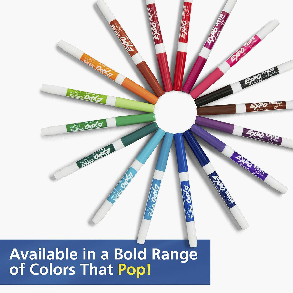 Luminara Dry-Erase Learning Markers | 4-Color Fine-Point Set — alternate product view 3